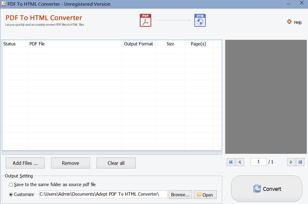Adept PDF to Html Converter下载,PDF转换,文档转换