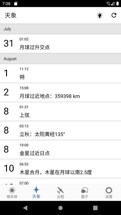 晴天钟7timer安卓版(astroweather)下载,晴天钟,天气app,天文app
